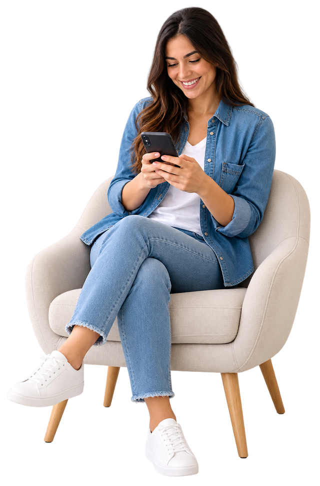 Cliente de Jaroshoppers revisando el estatus de sus compras desde la app